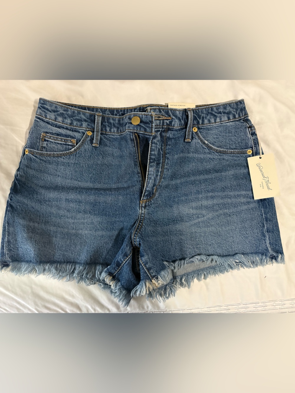 Universal Thread Blue Frayed Hem Denim Shorts